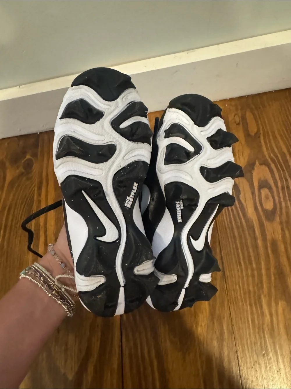 Nike Kids Black & White Rubber Cleats